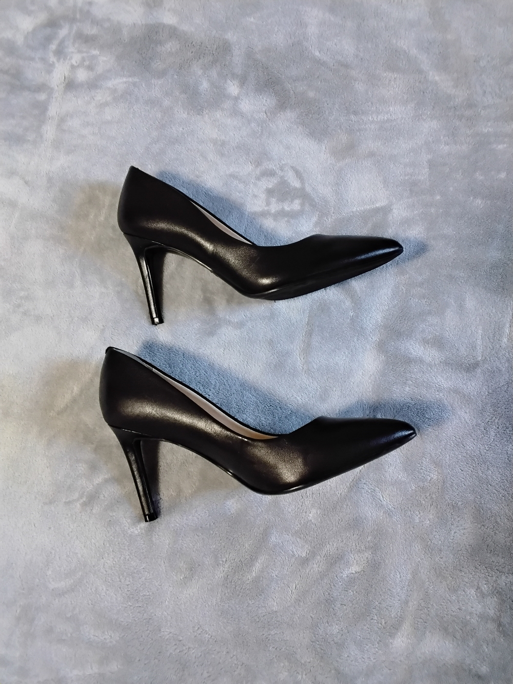 Nine West Black Pointed Toe Leather Pumps - Picture 5 of 9